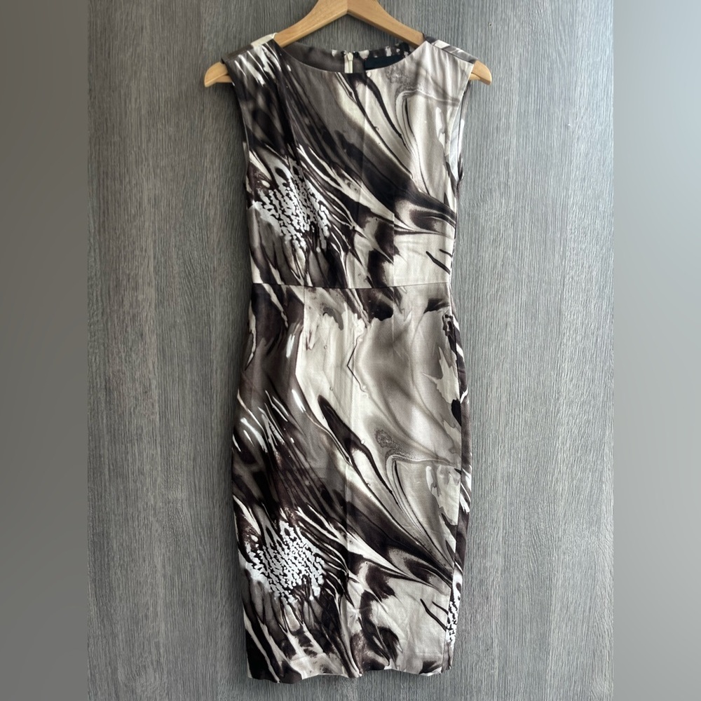 MARNA RO Watercolor Marble Midi Dress Size XS